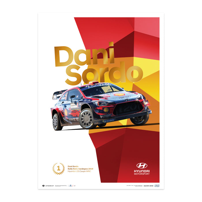 Dani Sordo WRC-i20 Sardegna Champion Poster 2019