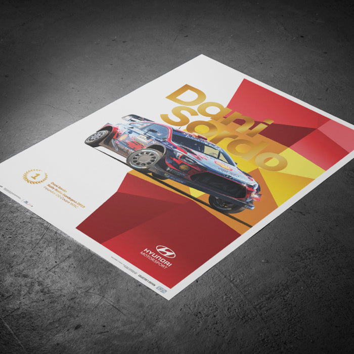 Dani Sordo WRC-i20 Sardegna Champion Poster 2019