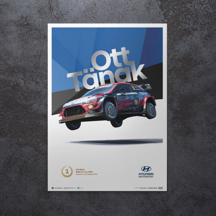 Ott Tänak WRC-i20 Estonia Champion Poster 2020