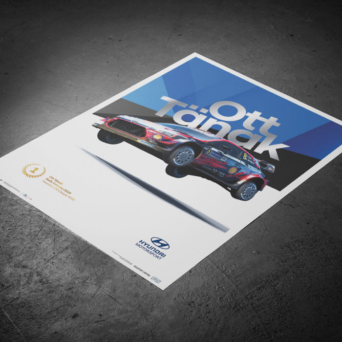 Ott Tänak WRC-i20 Estonia Champion Poster 2020