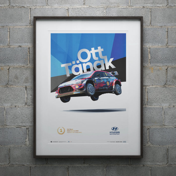 Ott Tänak WRC-i20 Estonia Champion Poster 2020
