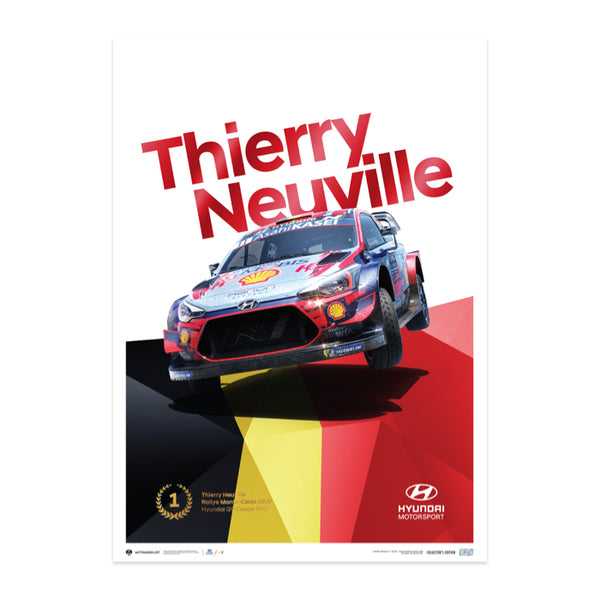 Thierry Neuville WRC-i20 Monte Carlo Champion Poster 2020