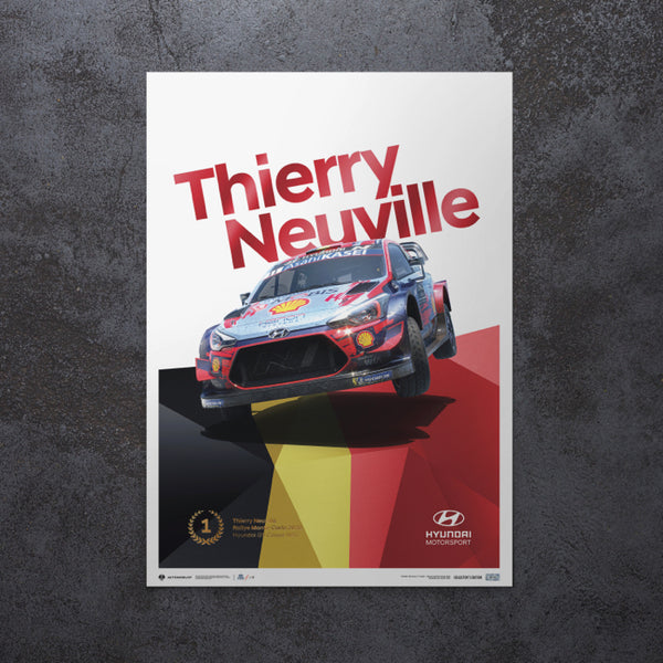 Thierry Neuville WRC-i20 Monte Carlo Champion Poster 2020